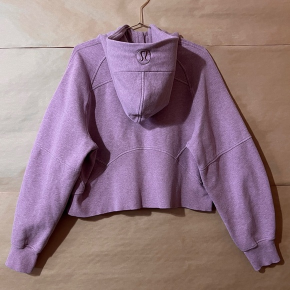 Lululemon Scuba Oversized Half Zip Hoodie Pullover Heathered Pink Taupe Size M/L - Picture 10 of 14